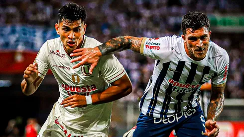 Universitario y Alianza jugando en la Liga 1 de Perú.