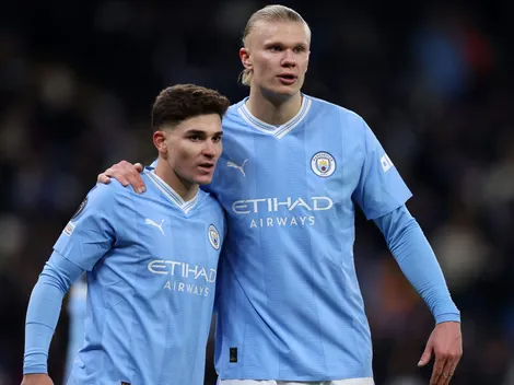 La diferencia en los festejos del Manchester City entre Erling Haaland y Julián Álvarez