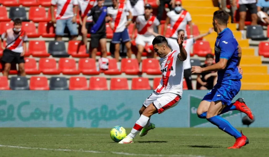 Falcao y su primer tanto con Rayo Vallecano ante Getafe en el 2021: IMAGO