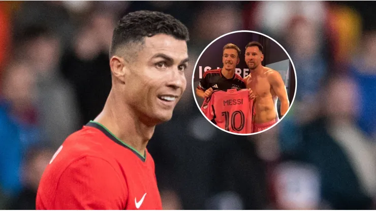 Cristiano Ronaldo, Pedro Santos y Leo Messi.
