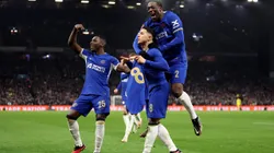 BIRMINGHAM, ENGLAND - FEBRUARY 07: Enzo Fernandez of Chelsea celebrates with Moises Caicedo and Axel Disasi of Chelsea after scoring his team's third goal from a direct free-kick during the Emirates FA Cup Fourth Round Replay match between Aston Villa and Chelsea at Villa Park on February 07, 2024 in Birmingham, England. (Photo by Catherine Ivill/Getty Images)