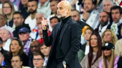 Pep Guardiola en el Santiago Bernabéu de Real Madrid.