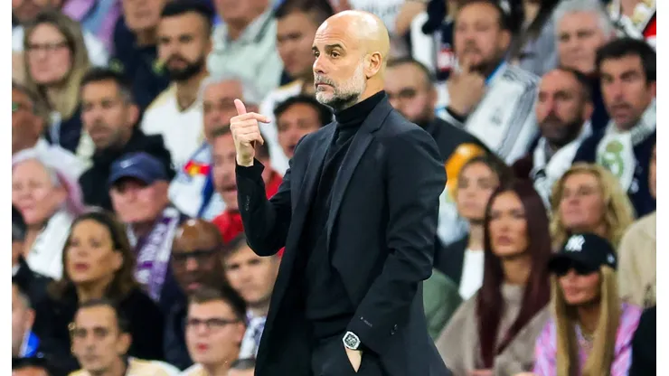 Pep Guardiola en el Santiago Bernabéu de Real Madrid.