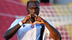 Felipe Caicedo celebrando gol en Lazio
