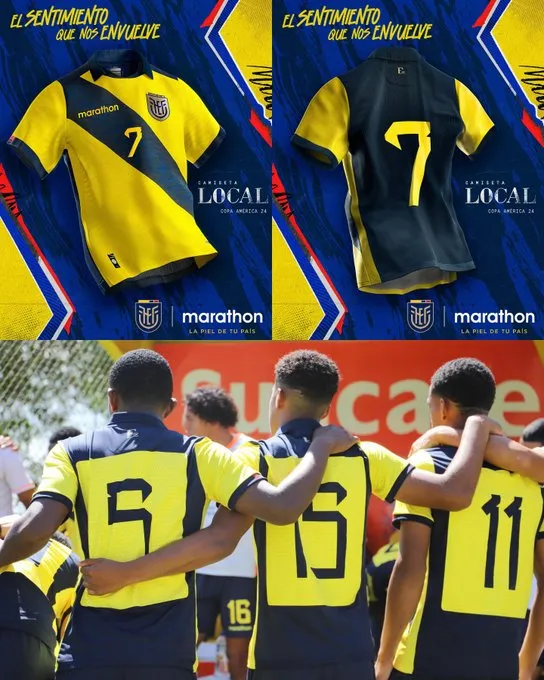 Así terminó quedando la camiseta titular de la Selección de Ecuador para la Copa América. (Foto: @EleteTSC)