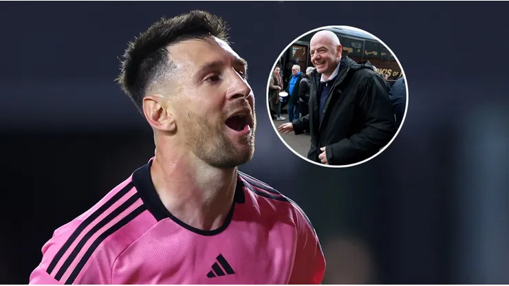 Messi y Gianni Infantino.