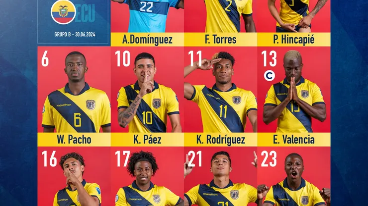 El once de Ecuador para enfrentar a México 