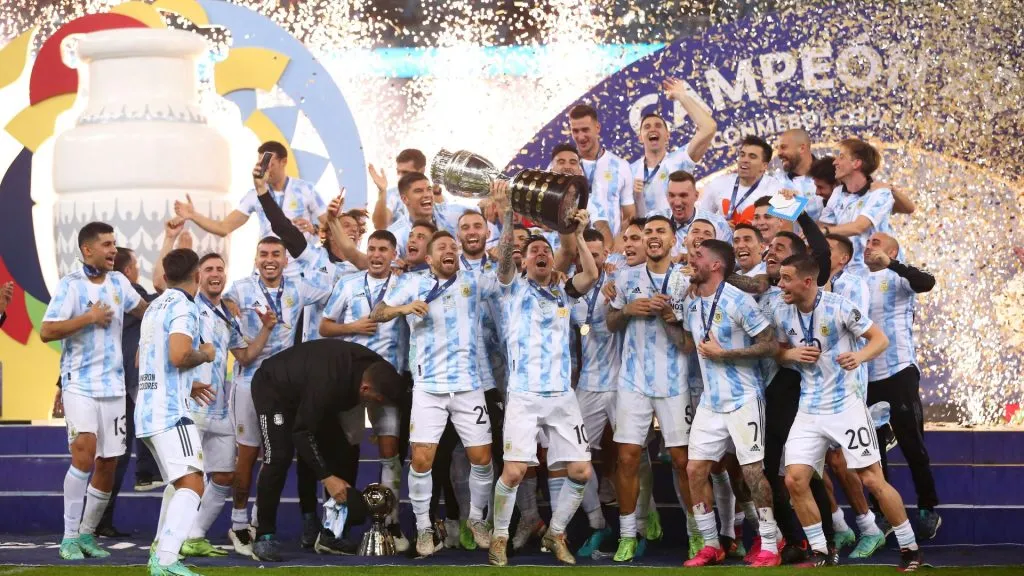 La Albiceleste festejó en la edición de 2021 (Getty Images)