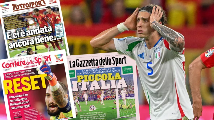La Azzurra jugó muy mal y las portadas de los diarios italianos no perdonaron.