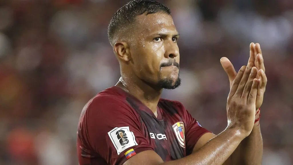 Rondón, en el momento de despegue de la “Vinotinto” (Getty Images)