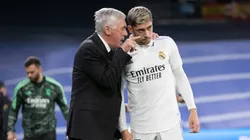Federico Valverde y Carlo Ancelotti en un encuentro de Real Madrid.