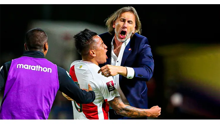 Christian Cueva y Ricardo Gareca en Perú.