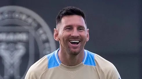 Messi entrenando con la Selección Argentina.