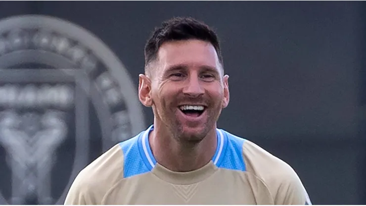 Messi entrenando con la Selección Argentina.
