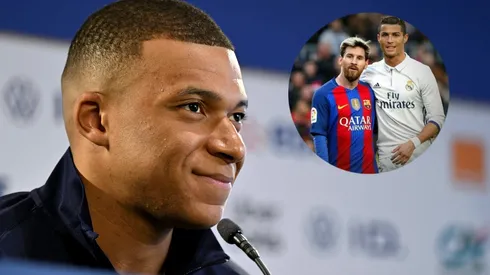 Kylian Mbappé, Lionel Messi y Cristiano Ronaldo.