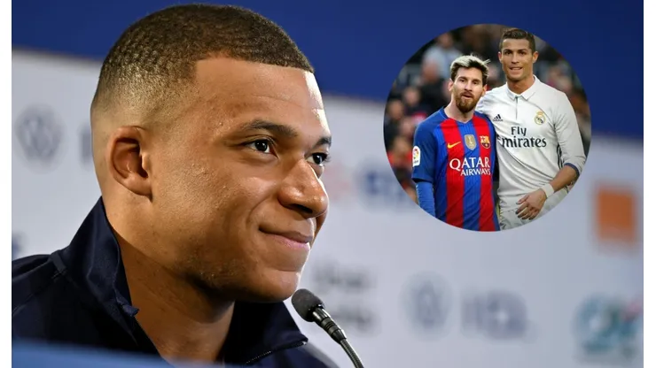 Kylian Mbappé, Lionel Messi y Cristiano Ronaldo.