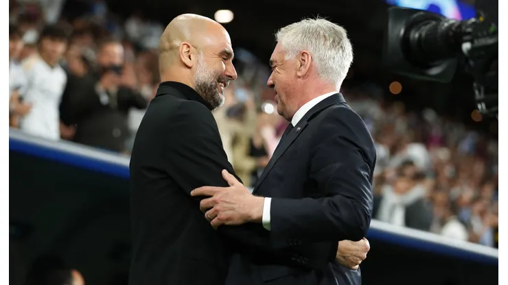 Carlo Ancelotti y Pep Guardiola en uno de los últimos Manchester City vs. Real Madrid.