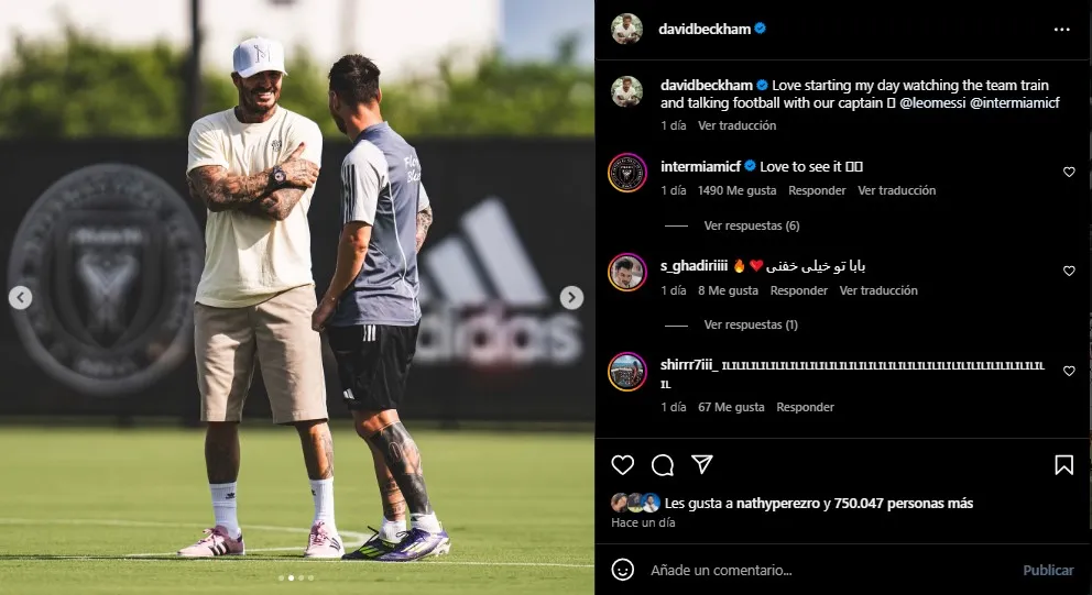 Beckham y Messi. (Foto: Instagram / @davidbeckham)