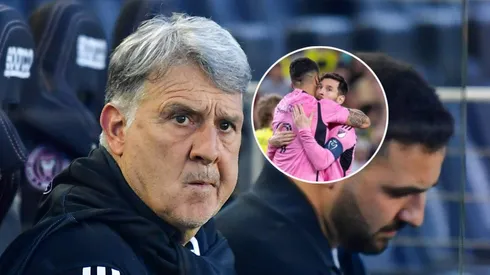 Gerardo Martino, Luis Suarez y Lionel Messi.