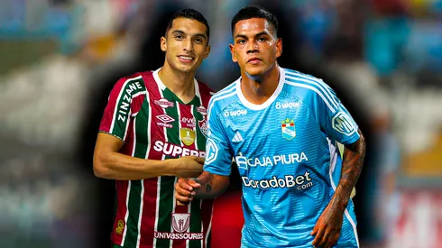 Kevin Serna, exjugador de Alianza Lima, y Joao Grimaldo, jugador de Sporting Cristal.