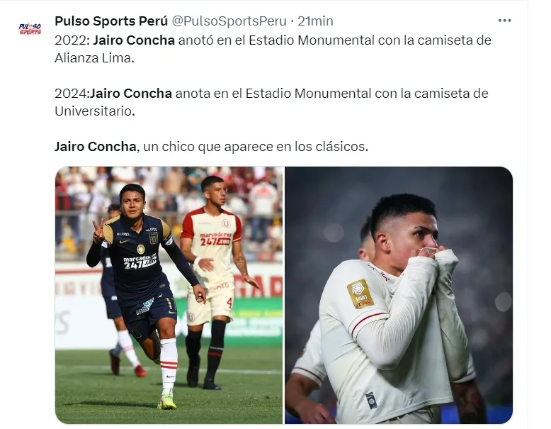 Jairo Concha Universitario vs. Alianza Lima