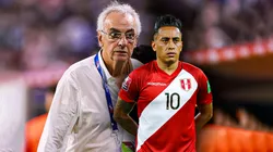 Jorge Fossati, técnico de Perú, y Christian Cueva.