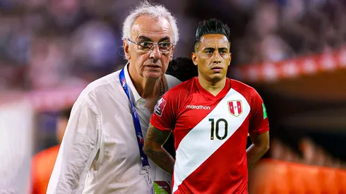 Jorge Fossati, técnico de Perú, y Christian Cueva.