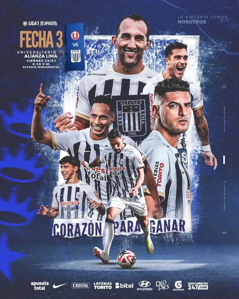 Alianza Lima promociona el clásico contra Universitario. (Foto: Alianza Lima).