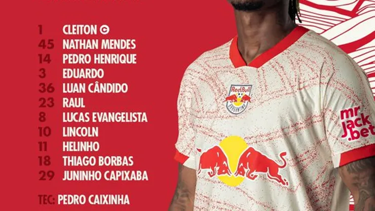 El once de Bragantino ante Barcelona SC (Foto: @RedBullBraga)