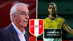 Jorge Fossati, técnico de Perú, y Miguel Trauco, jugador del Criciúma de Brasil.