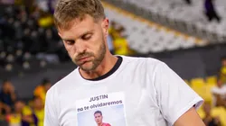 El arquero de Barcelona SC estuvo muy emocionado en rueda de prensa