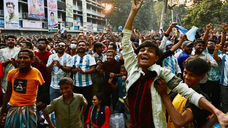 Bangladesh, nuevamente de festejos tras la victoria de Argentina.