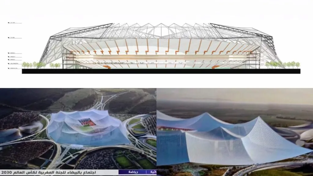 Los planos del gran estadio Rey Hassan II de Casablanca: TW