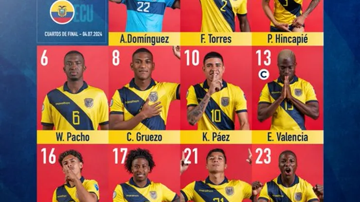 Este es el once de Ecuador ante Argentina