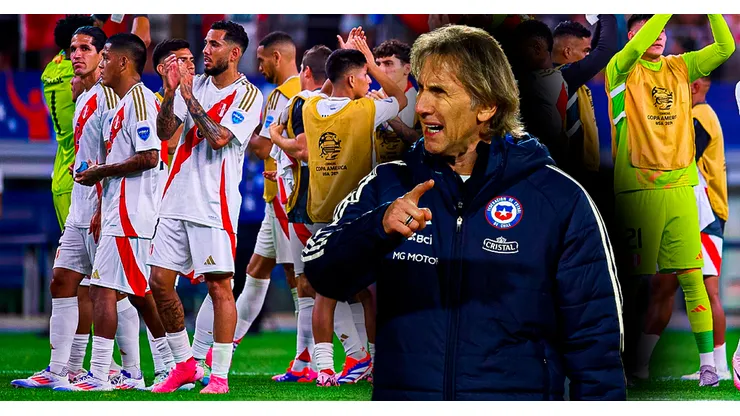 Ricardo Gareca con Chile ante Perú.