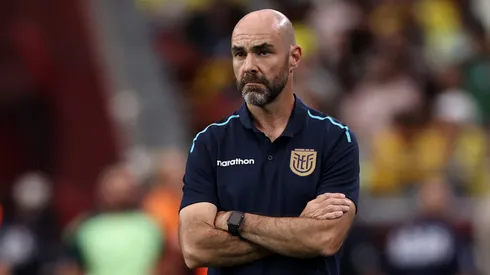 GLENDALE, ARIZONA - JUNE 30: Felix Sanchez Bas, Head Coach of Ecuador looks on during the CONMEBOL Copa America 2024 Group D match between Mexico and Ecuador at State Farm Stadium on June 30, 2024 in Glendale, Arizona. (Photo by Omar Vega/Getty Images)