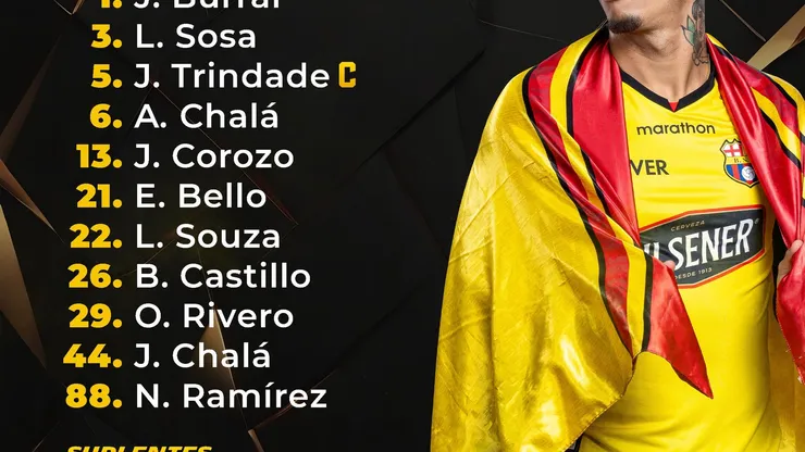 El once de Barcelona SC (Foto: @Barcelona_SC)