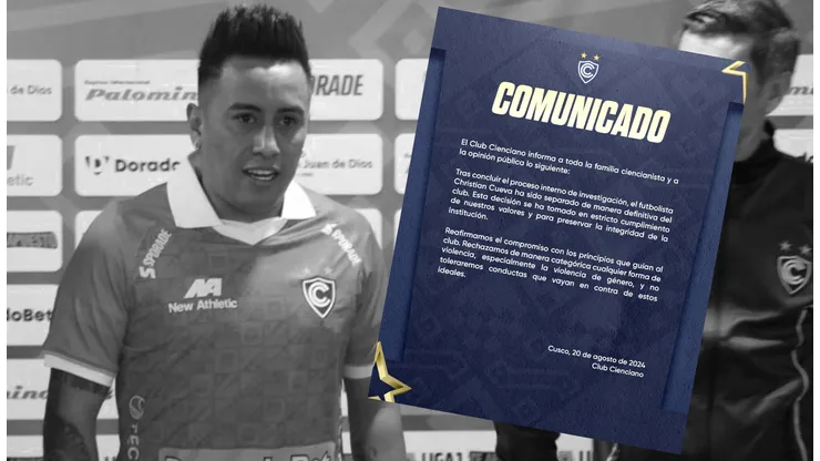 Cienciano despidió a Christian Cueva