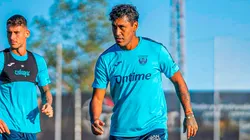 Renato Tapia entrenando con Leganés de España.
