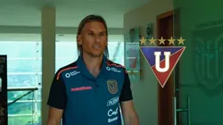 El DT de Ecuador fue a ver a Liga de Quito