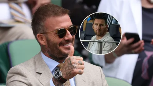 David Beckham y Lionel Messi.
