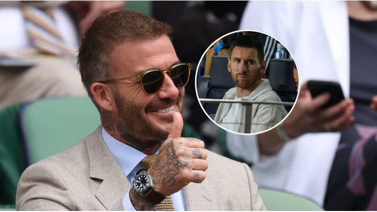 David Beckham y Lionel Messi.