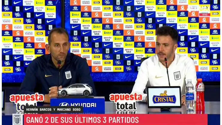 Hernán Barcos y Mariano Soso enojó a hinchas de Alianza Lima