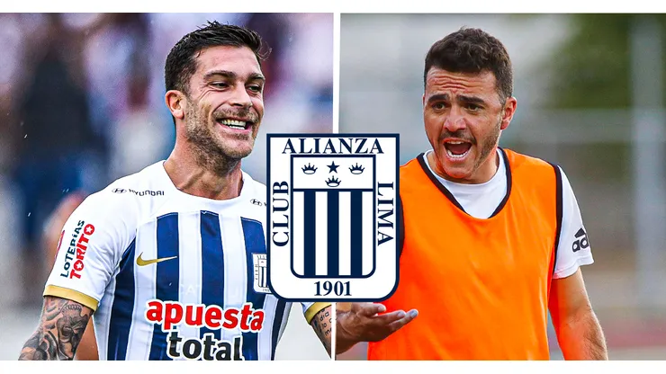 Adrián Arregui y Mariano Soso, jugador y técnico de Alianza Lima.