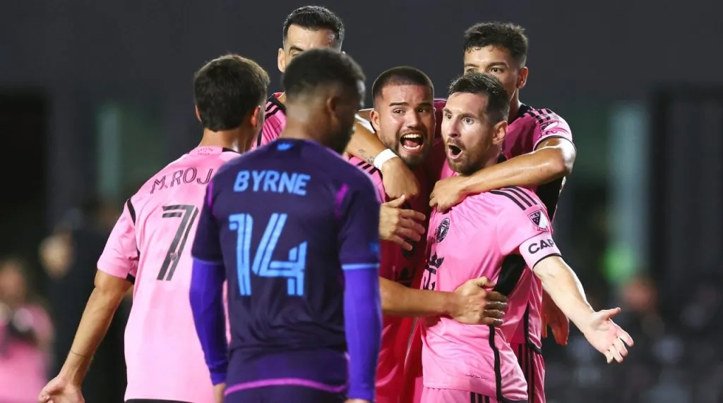 Messi celebrando su gol contra Charlotte FC. (Foto: Getty Images)
