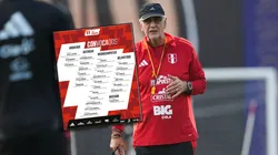 Sin Guerrero, Cueva y Carrillo: Lista de Jorge Fossati en Perú