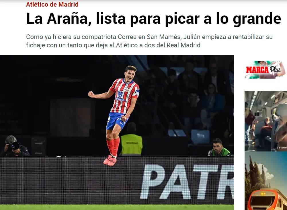 Otro de los títulos que Marca le dedicó al delantero argentino.