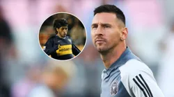 Fabián Vargas y Lionel Messi.