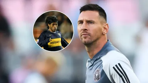 Fabián Vargas y Lionel Messi.
