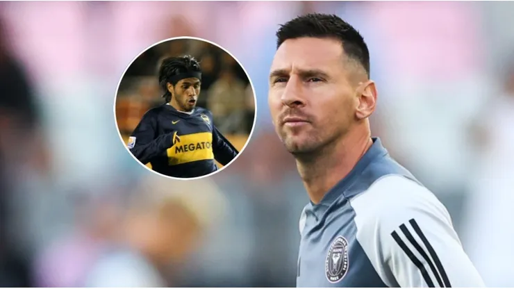 Fabián Vargas y Lionel Messi.